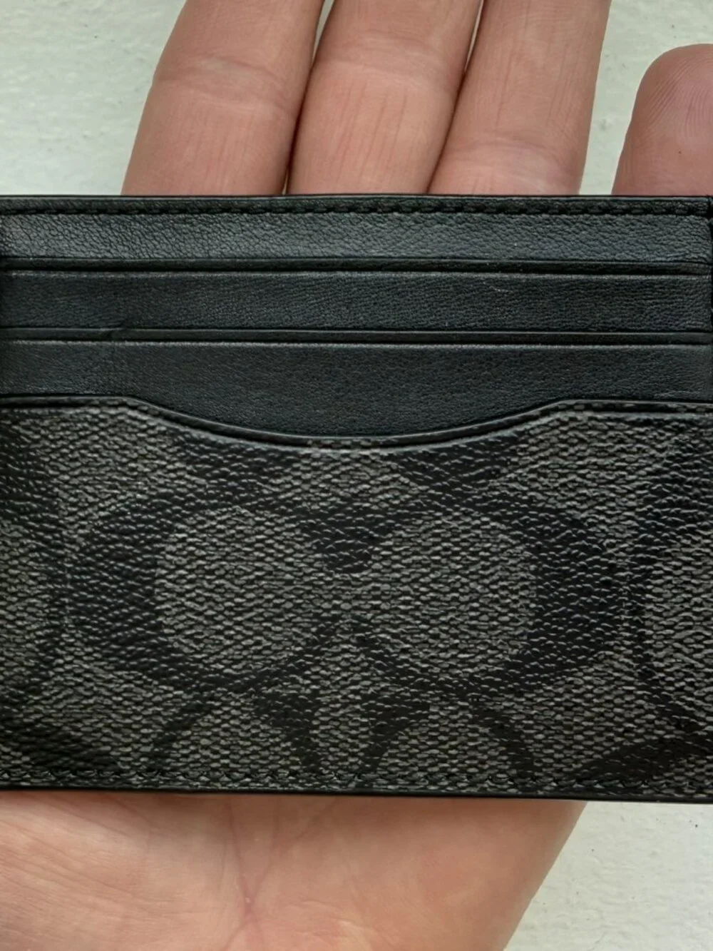 COACH Signature Flat Card Case